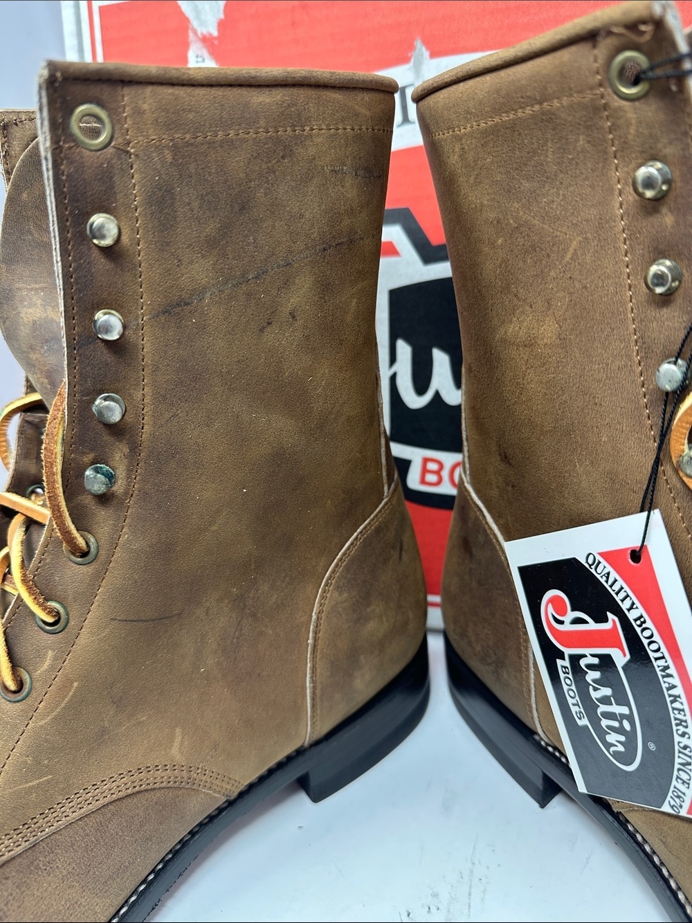 Justin Roper Boots Size 10 - Picture 5 of 11